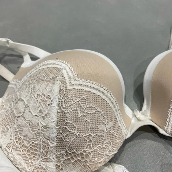 Maidenform Love The Lift Lace Cup Demi Plunge Underwire Push Up Bra Dm9900 32c - Picture 2 of 4